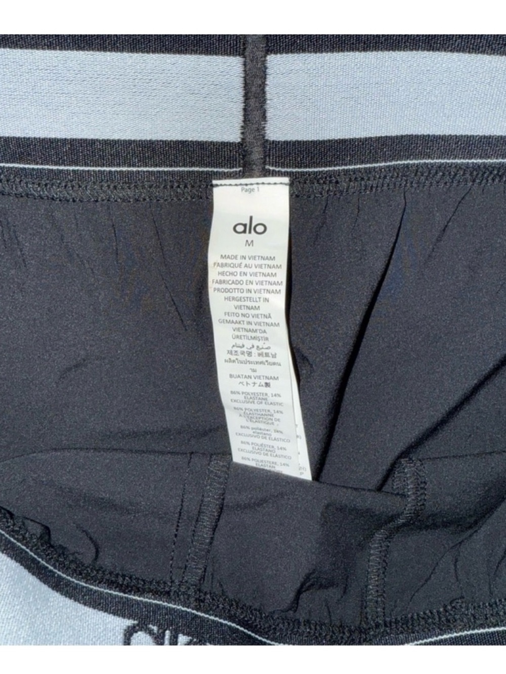 ALO Yoga Black Trousers MEDIUM
